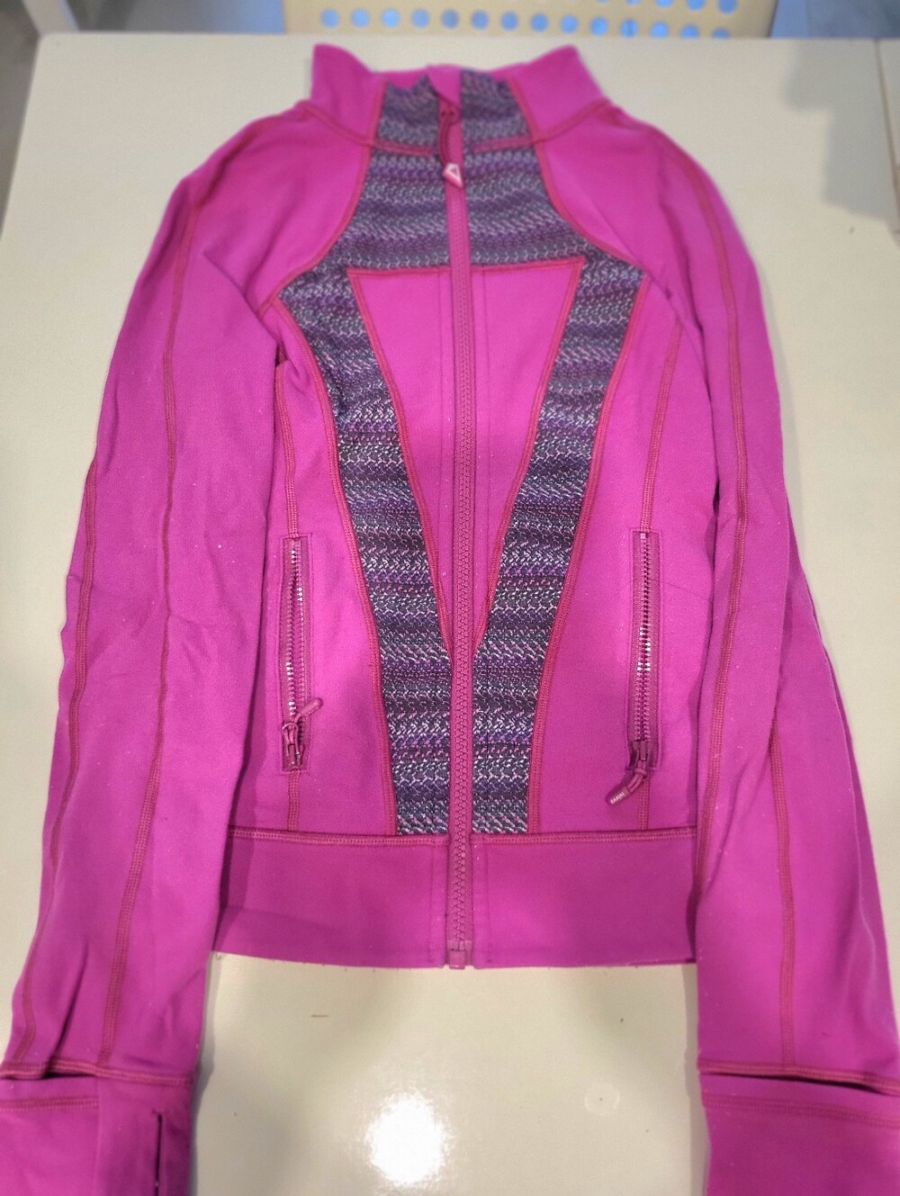 Ivivva By Lululemon- Girls Pink Zip Front Jacket Size 10